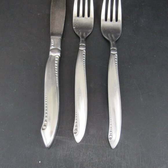 AIRMACK AMK8 Beaded Stainless Flatware Solingen-Germany 5 Replacement Pieces - Picture 3 of 7
